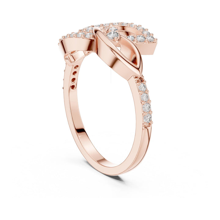 Round Cut Lab Grown Diamond Half Eternity Band, 0.35ct Total, Solid Gold
