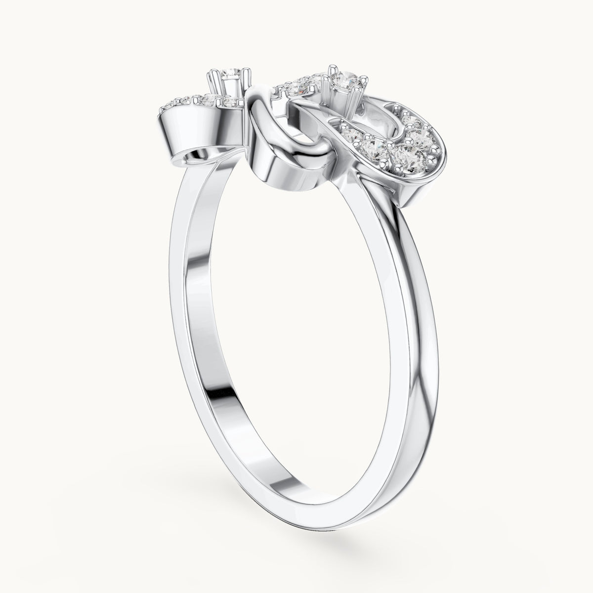 Round Cut Lab Grown Diamond Cluster Ring, 0.19ct Total, Solid Gold