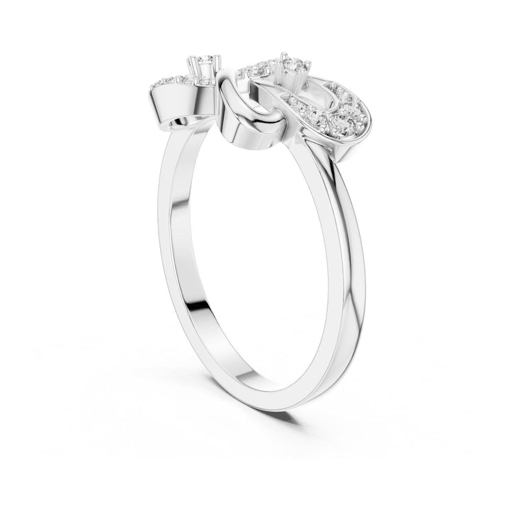 Round Cut Lab Grown Diamond Cluster Ring, 0.19ct Total, Solid Gold