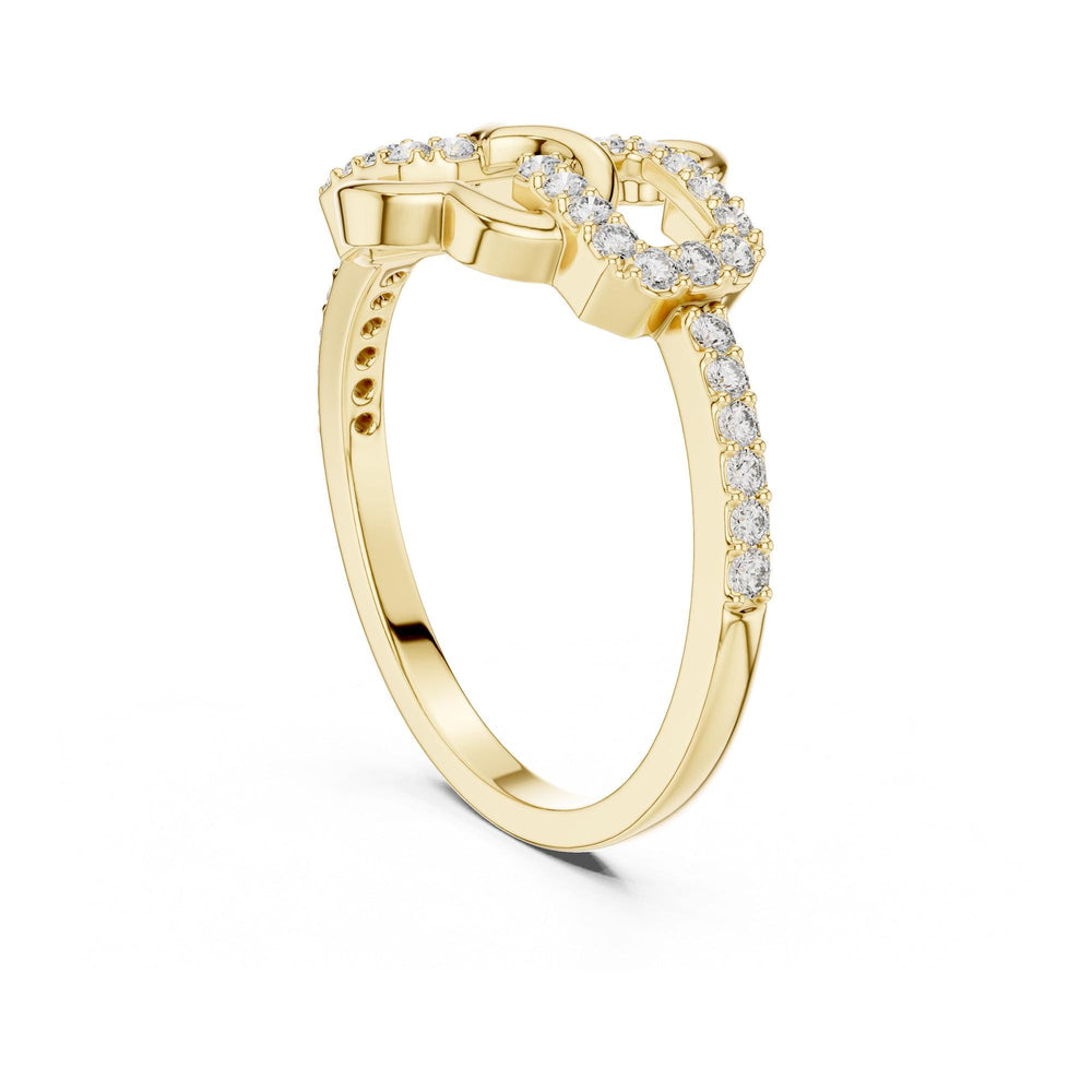 Round Cut Lab Grown Diamond Half Eternity Band, 0.30ct Total, Solid Gold