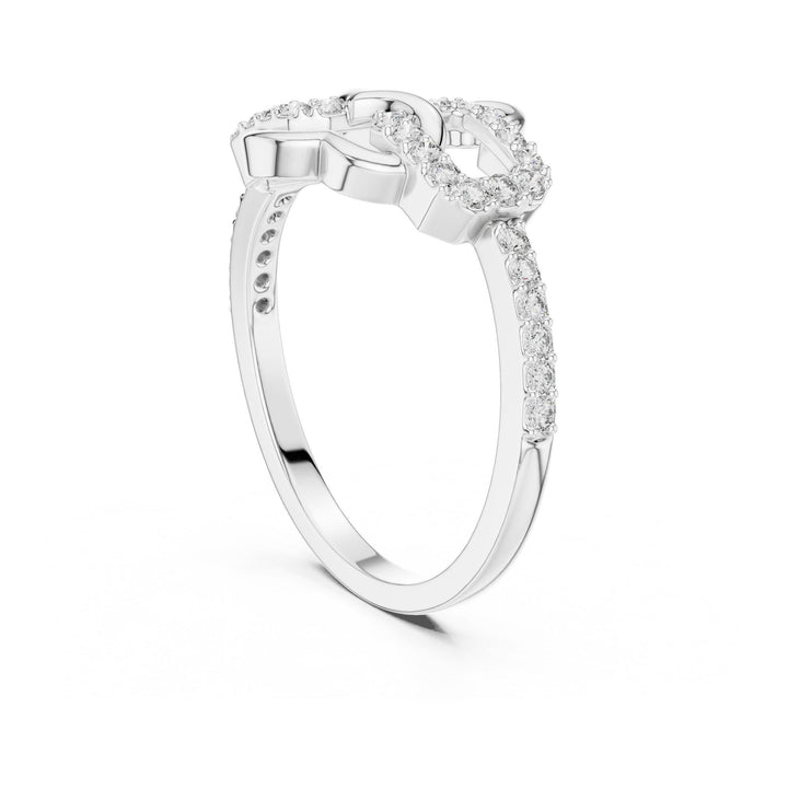 Round Cut Lab Grown Diamond Half Eternity Band, 0.30ct Total, Solid Gold
