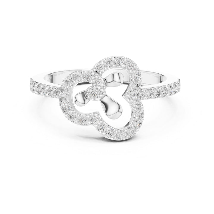 Round Cut Lab Grown Diamond Half Eternity Band, 0.37ct Total, Solid Gold