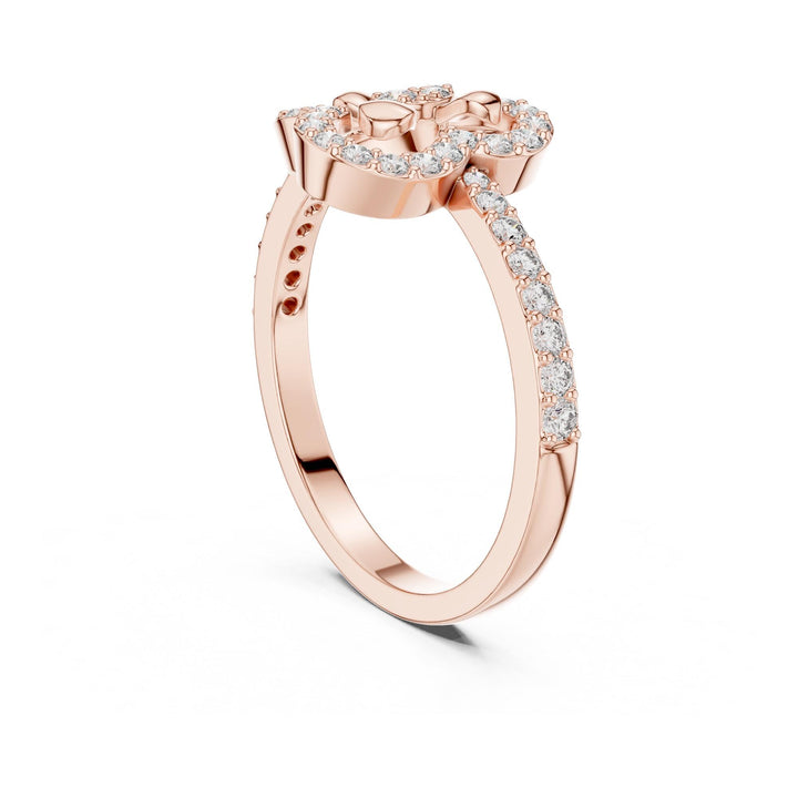 Round Cut Lab Grown Diamond Half Eternity Band, 0.37ct Total, Solid Gold
