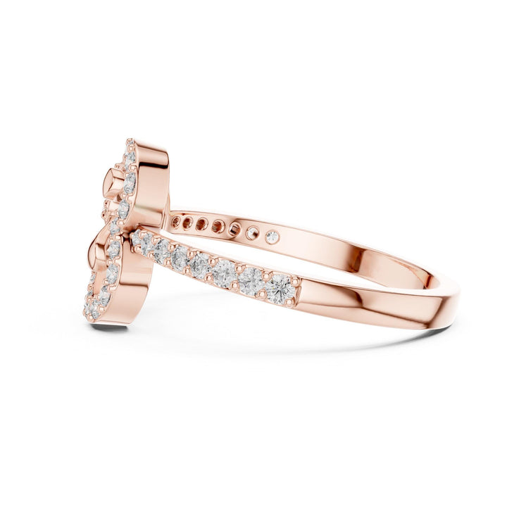Round Cut Lab Grown Diamond Half Eternity Band, 0.37ct Total, Solid Gold
