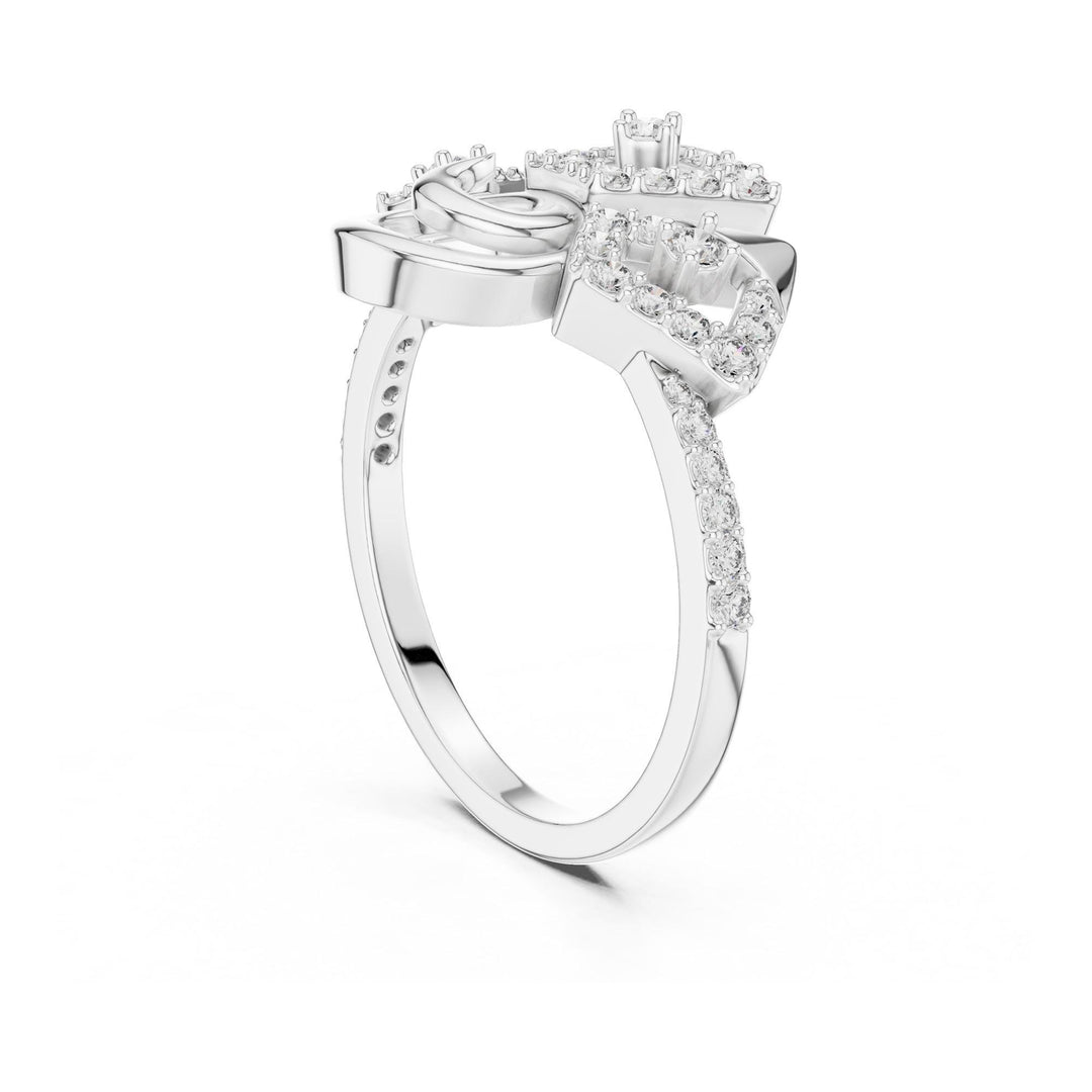 Round Cut Lab Grown Diamond Half Eternity Band, 0.35ct Total, Solid Gold