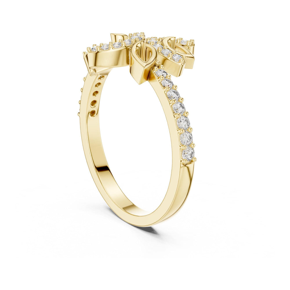 Round Cut Lab Grown Diamond Half Eternity Band, 0.31ct Total, Solid Gold