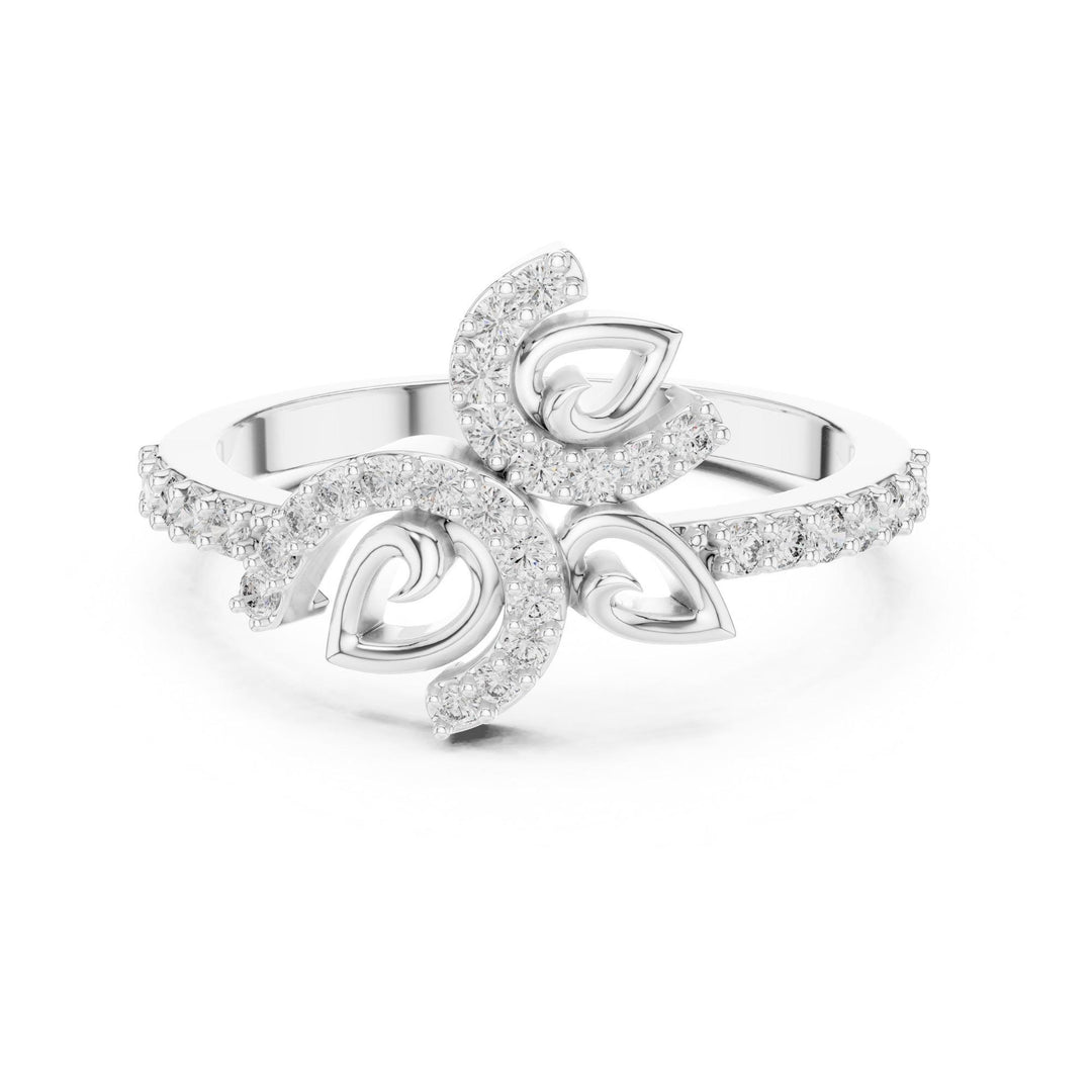 Round Cut Lab Grown Diamond Half Eternity Band, 0.31ct Total, Solid Gold