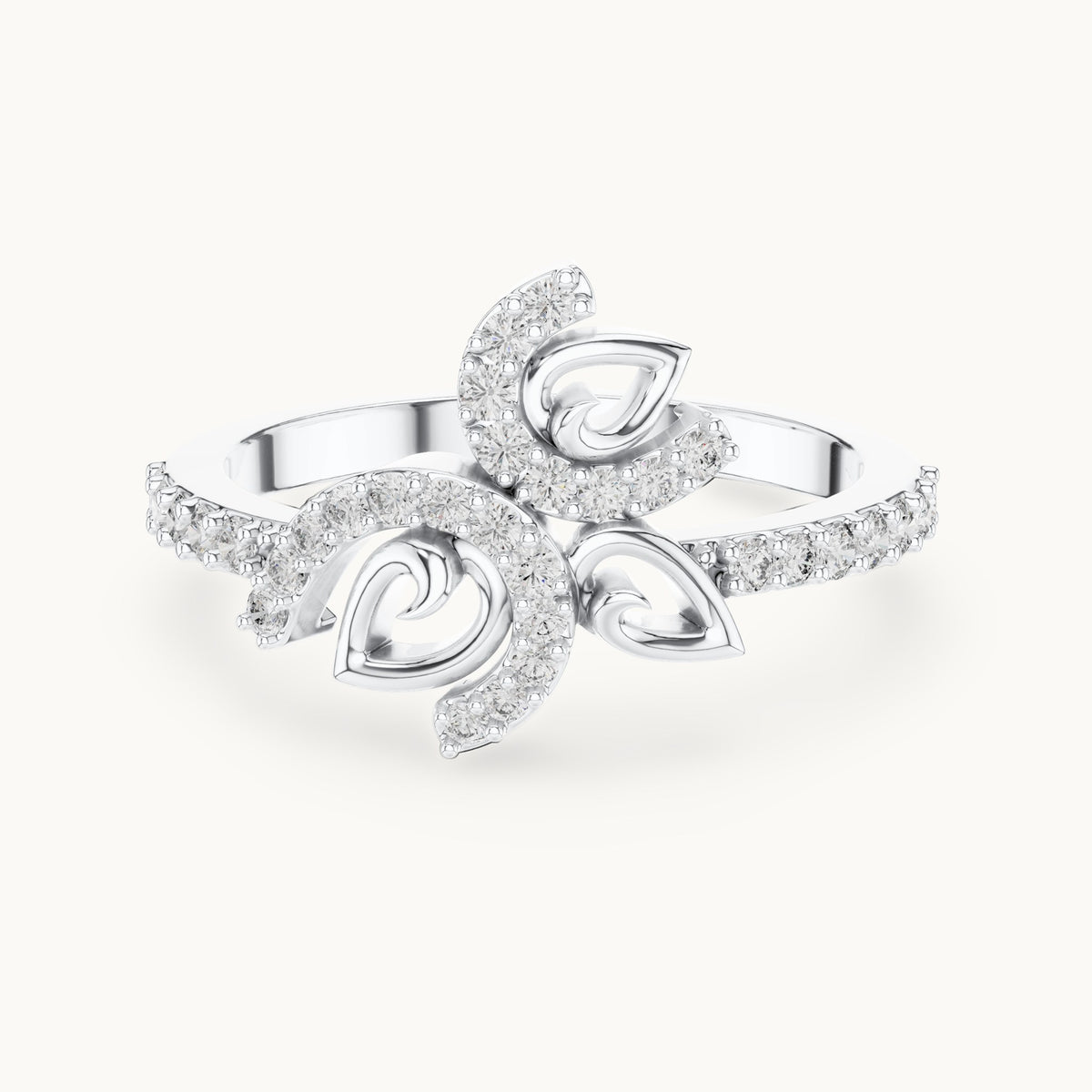 Round cut lab-grown diamond half eternity band, 0.31 CT TW, solid gold, view 6