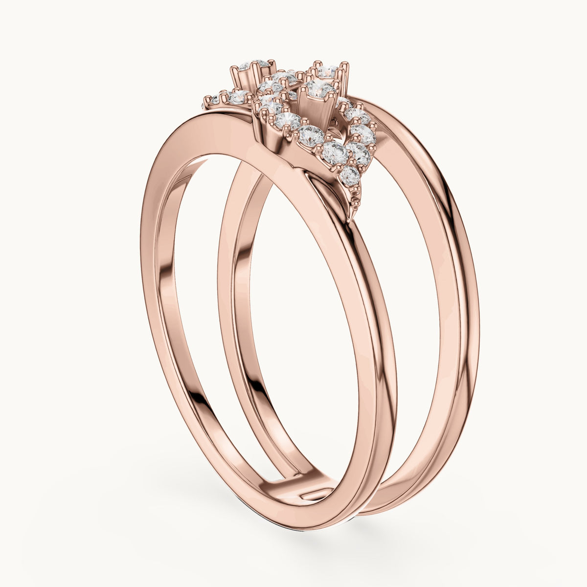 Round Cut Lab Grown Diamond Cluster Ring, 0.23ct Total, Solid Gold