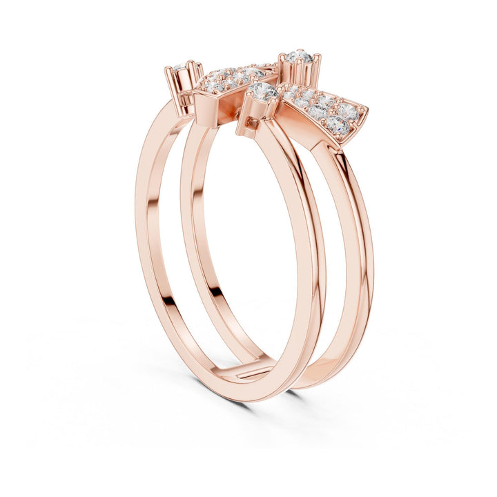 Round Cut Lab Grown Diamond Cluster Ring, 0.28ct Total, Solid Gold