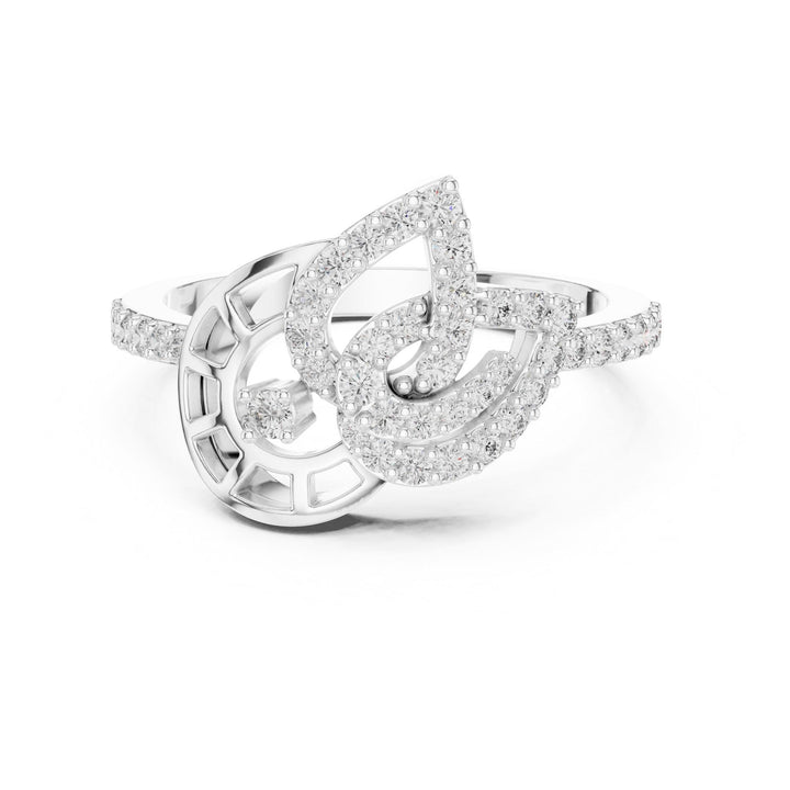 Round Cut Lab Grown Diamond Half Eternity Band, 0.39ct Total, Solid Gold