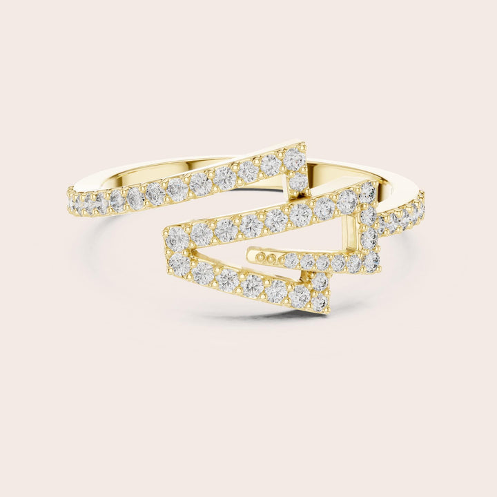 Round Cut Lab Grown Diamond Half Eternity Band, 0.34ct Total, Solid Gold