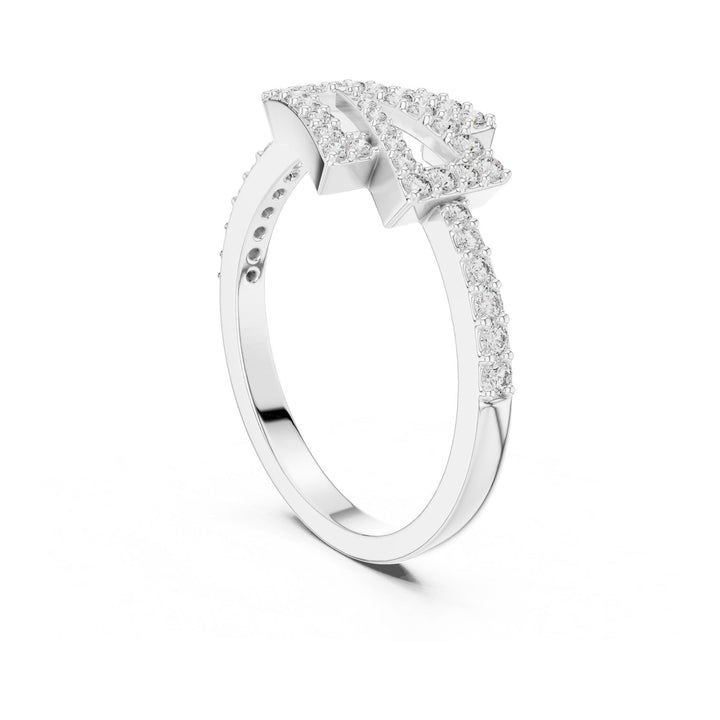 Round Cut Lab Grown Diamond Half Eternity Band, 0.34ct Total, Solid Gold