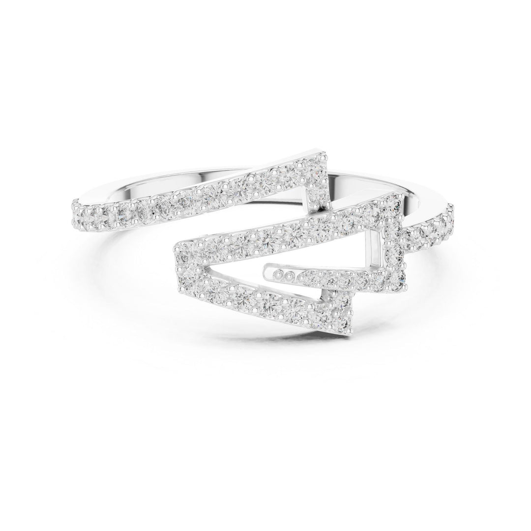 Round Cut Lab Grown Diamond Half Eternity Band, 0.34ct Total, Solid Gold
