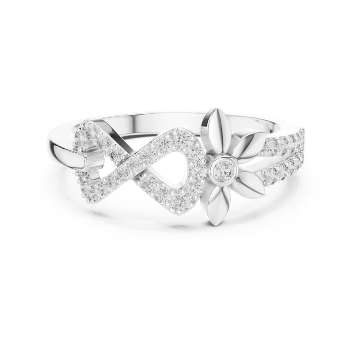 Round Cut Lab Grown Diamond Half Eternity Band, 0.26ct Total, Solid Gold