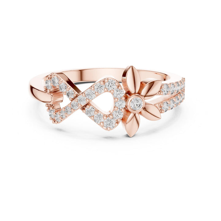 Round Cut Lab Grown Diamond Half Eternity Band, 0.26ct Total, Solid Gold