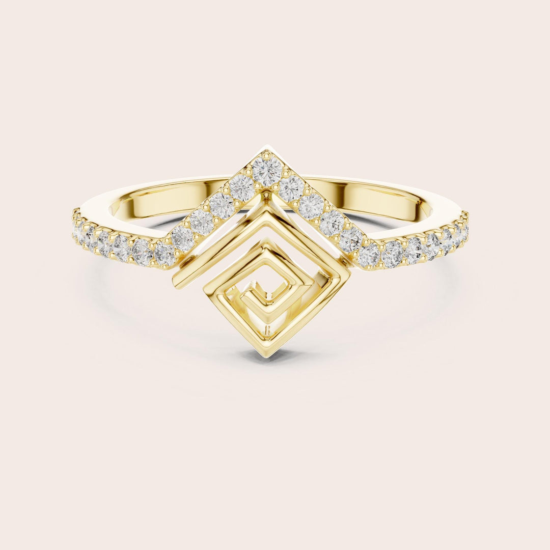 Round Cut Lab Grown Diamond Half Eternity Band, 0.23ct Total, Solid Gold
