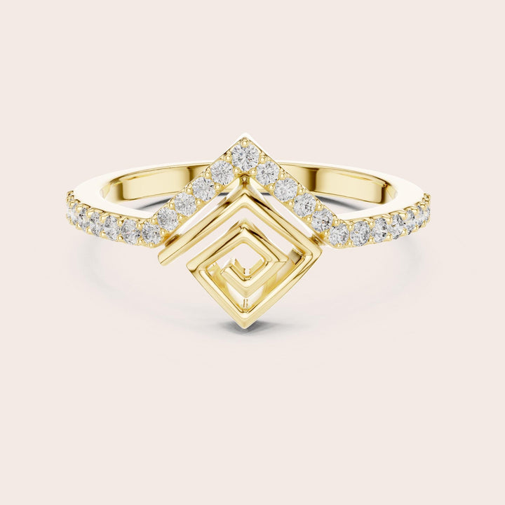 Round Cut Lab Grown Diamond Half Eternity Band, 0.23ct Total, Solid Gold