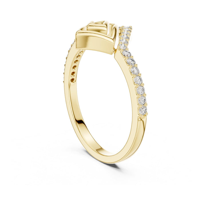 Round Cut Lab Grown Diamond Half Eternity Band, 0.23ct Total, Solid Gold