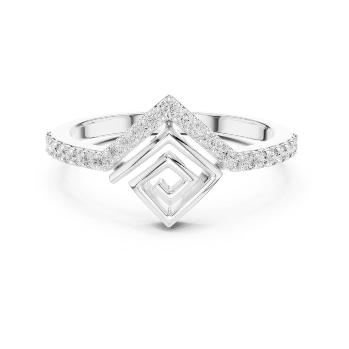Round Cut Lab Grown Diamond Half Eternity Band, 0.23ct Total, Solid Gold