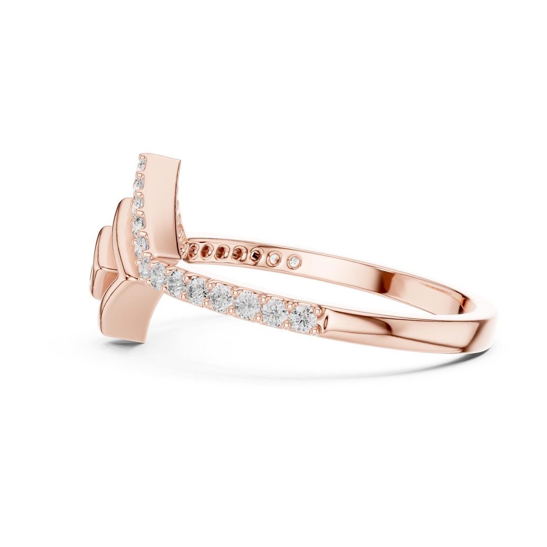 Round Cut Lab Grown Diamond Half Eternity Band, 0.23ct Total, Solid Gold