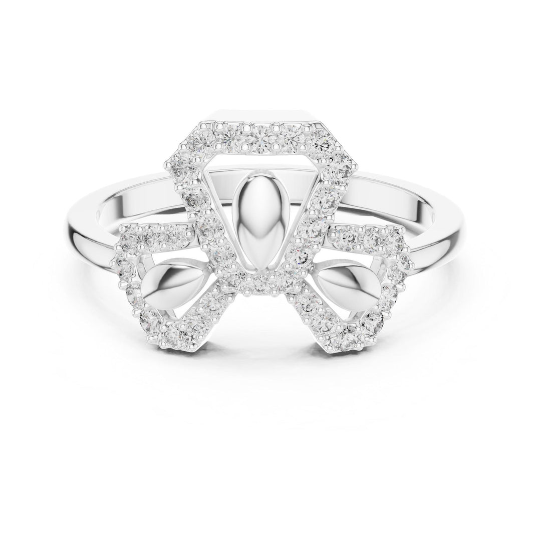 Round Cut Lab Grown Diamond Cluster Ring, 0.29ct Total, Solid Gold