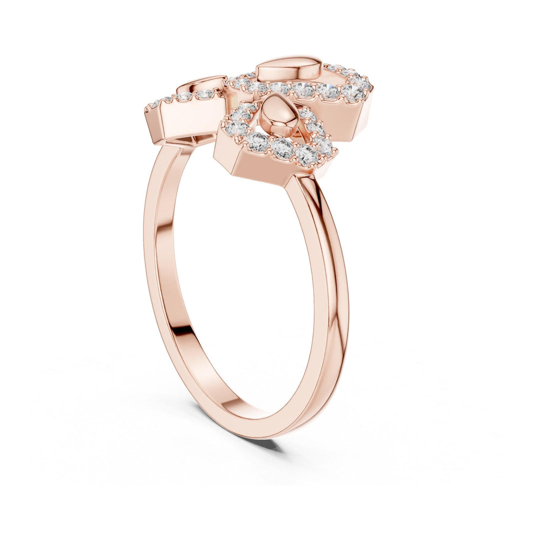 Round Cut Lab Grown Diamond Cluster Ring, 0.29ct Total, Solid Gold