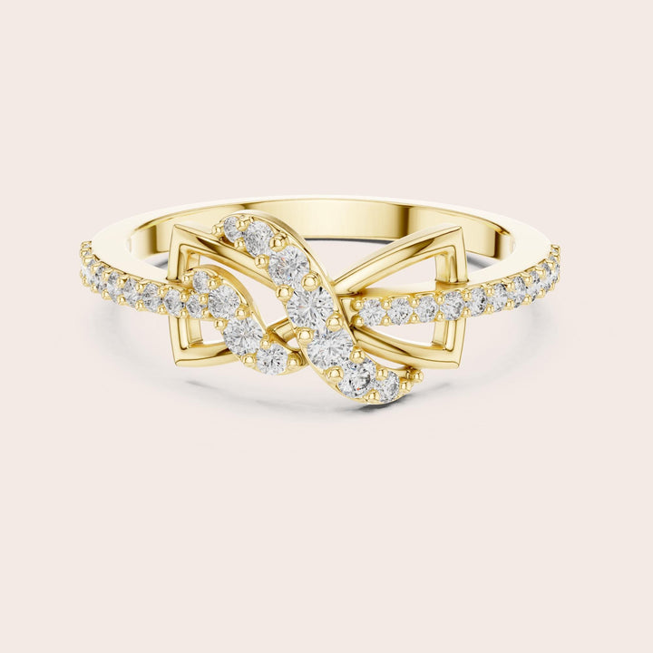 Round Cut Lab Grown Diamond Half Eternity Band, 0.33ct Total, Solid Gold