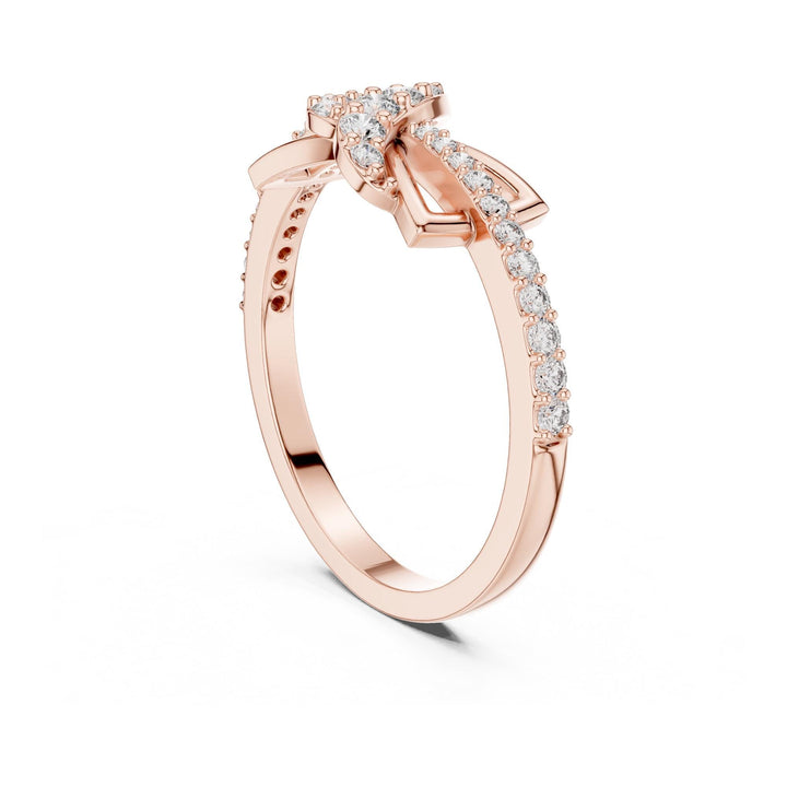 Round Cut Lab Grown Diamond Half Eternity Band, 0.33ct Total, Solid Gold