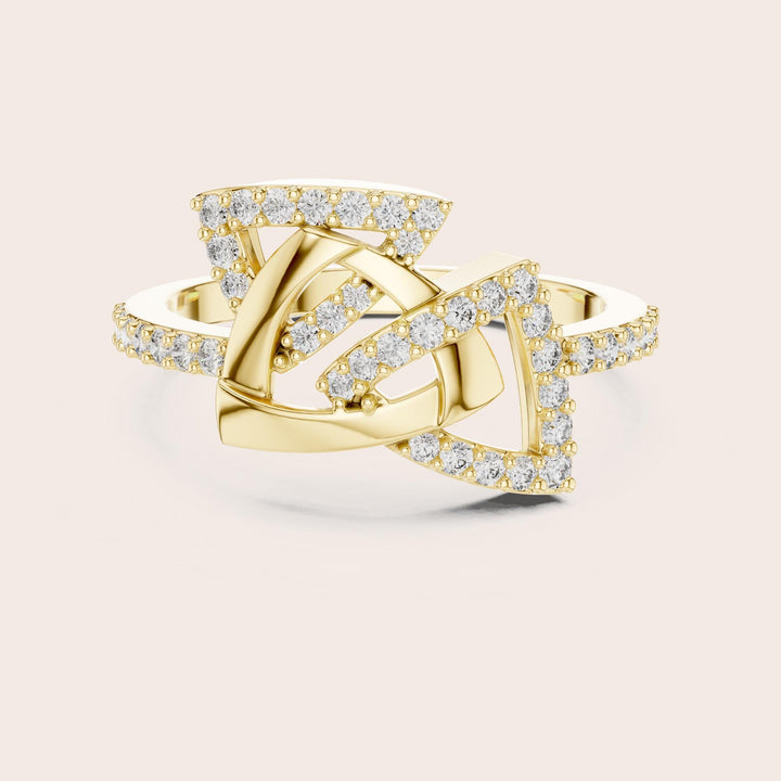 Round Cut Lab Grown Diamond Half Eternity Band, 0.36ct Total, Solid Gold
