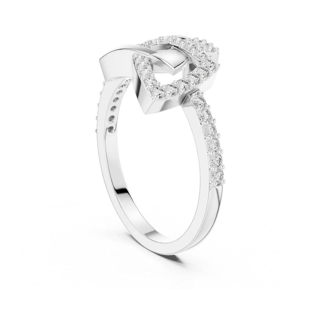 Round Cut Lab Grown Diamond Half Eternity Band, 0.36ct Total, Solid Gold
