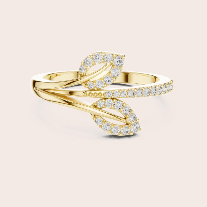 Round Cut Lab Grown Diamond Half Eternity Band, 0.23ct Total, Solid Gold
