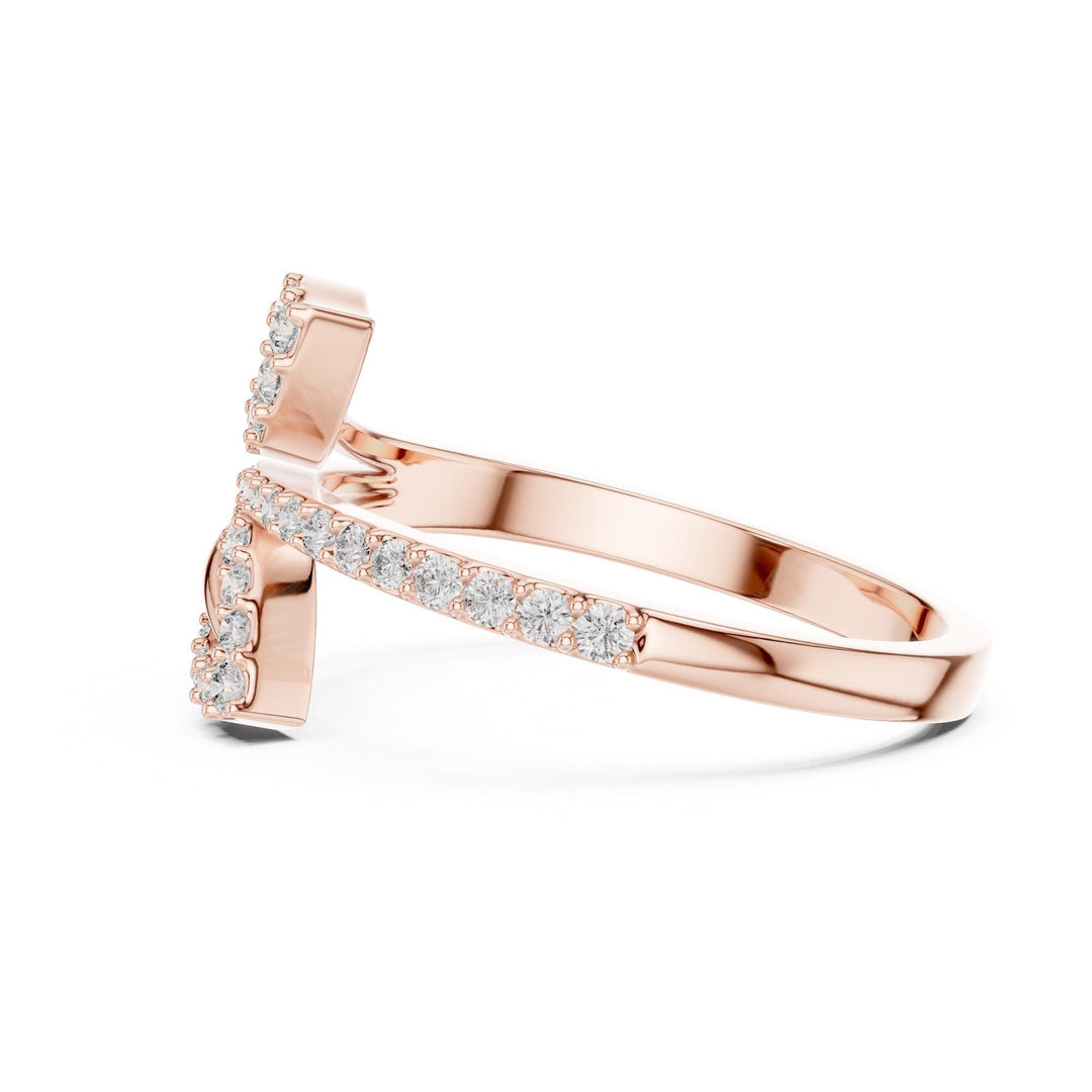Round Cut Lab Grown Diamond Half Eternity Band, 0.23ct Total, Solid Gold