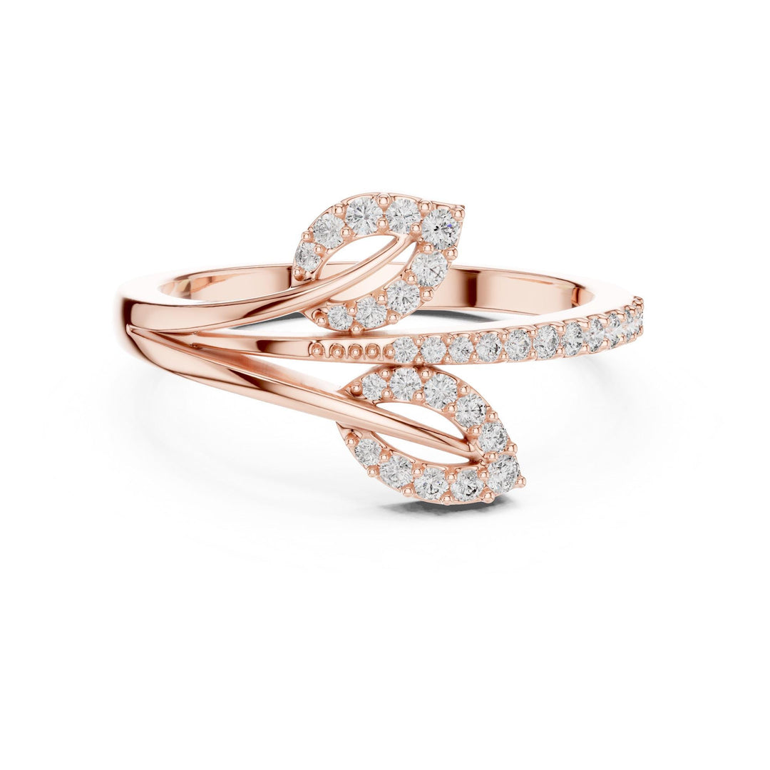 Round Cut Lab Grown Diamond Half Eternity Band, 0.23ct Total, Solid Gold