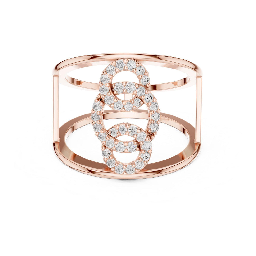 Round Cut Lab Grown Diamond Cluster Ring, 0.29ct Total, Solid Gold