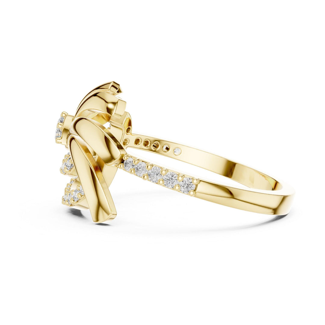 Round Cut Lab Grown Diamond Half Eternity Band, 0.26ct Total, Solid Gold