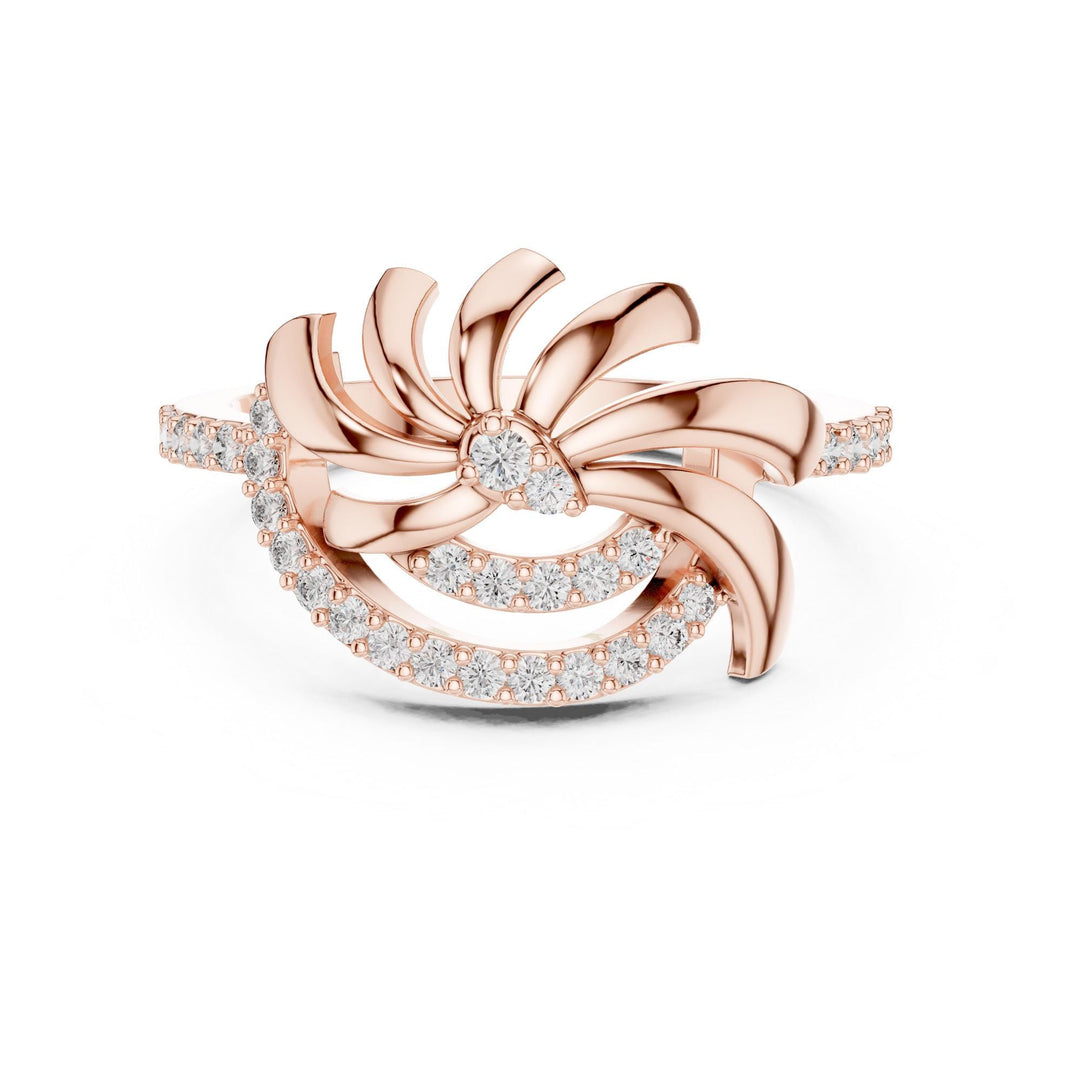 Round Cut Lab Grown Diamond Half Eternity Band, 0.26ct Total, Solid Gold