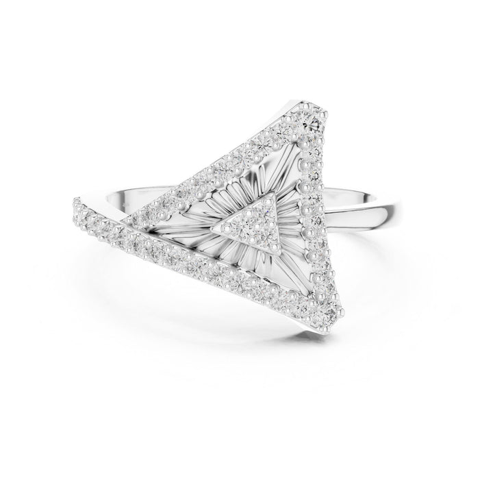 Round Cut Lab Grown Diamond Half Eternity Band, 0.34ct Total, Solid Gold