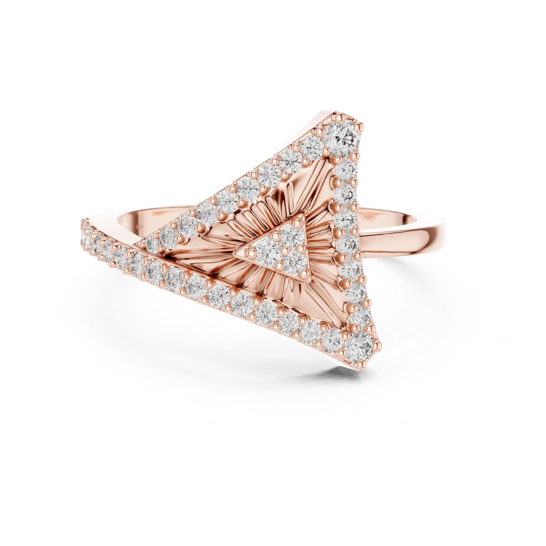 Round Cut Lab Grown Diamond Half Eternity Band, 0.34ct Total, Solid Gold
