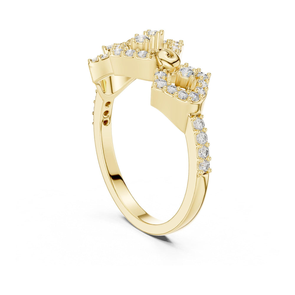 Round Cut Lab Grown Diamond Half Eternity Band, 0.36ct Total, Solid Gold