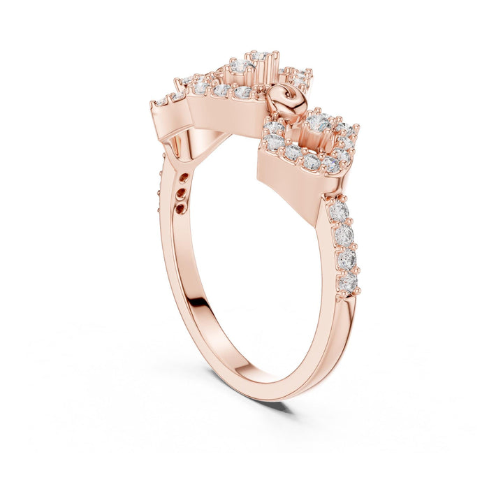 Round Cut Lab Grown Diamond Half Eternity Band, 0.36ct Total, Solid Gold