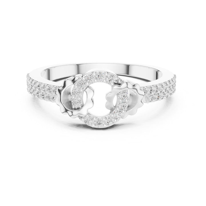 Round Cut Lab Grown Diamond Half Eternity Band, 0.25ct Total, Solid Gold