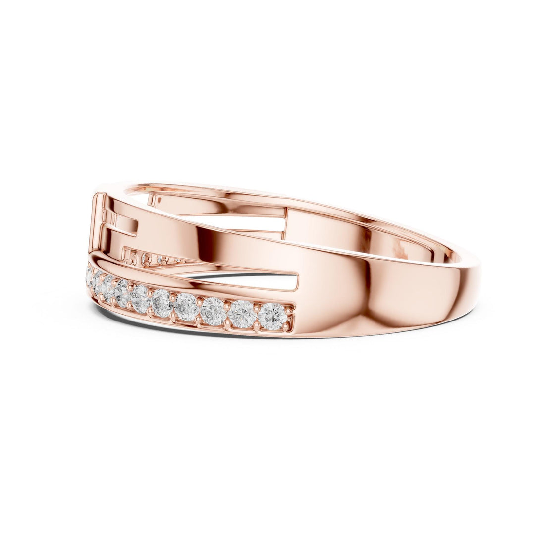 Round Cut Lab Grown Diamond Full Eternity Band, 0.31ct Total, Solid Gold