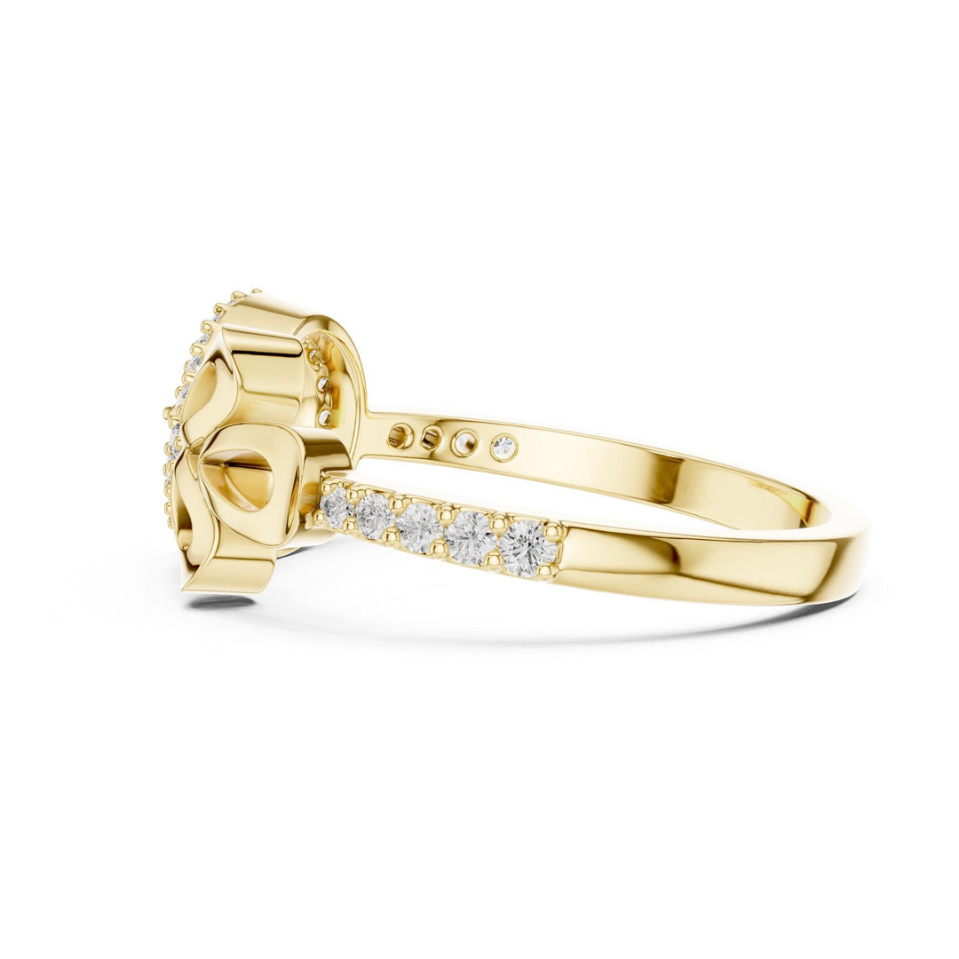 Round Cut Lab Grown Diamond Half Eternity Band, 0.24ct Total, Solid Gold