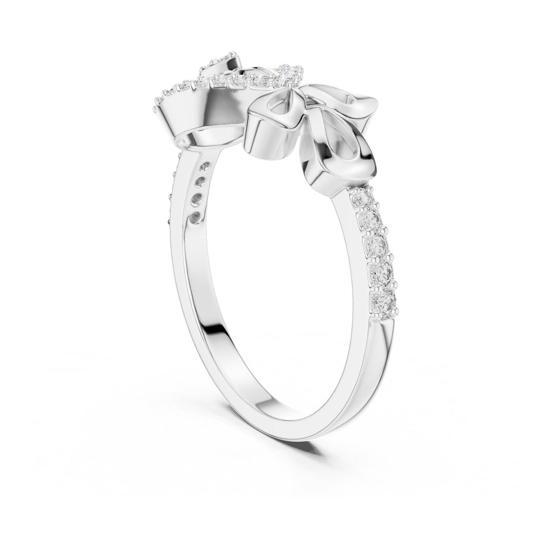 Round Cut Lab Grown Diamond Half Eternity Band, 0.24ct Total, Solid Gold