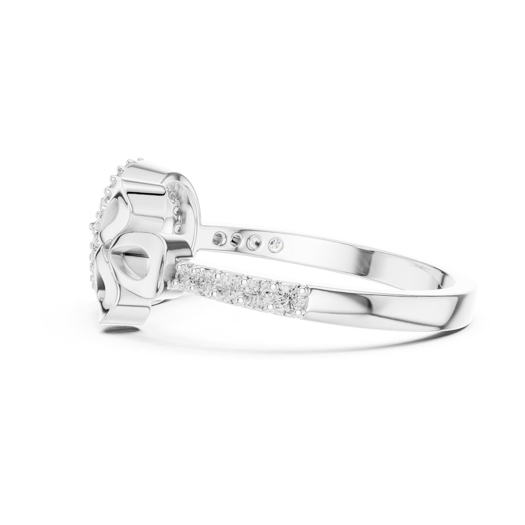 Round Cut Lab Grown Diamond Half Eternity Band, 0.24ct Total, Solid Gold