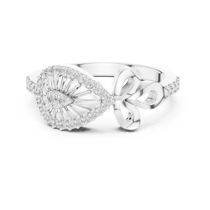 Round Cut Lab Grown Diamond Half Eternity Band, 0.24ct Total, Solid Gold