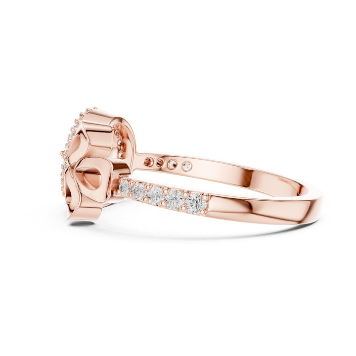 Round Cut Lab Grown Diamond Half Eternity Band, 0.24ct Total, Solid Gold