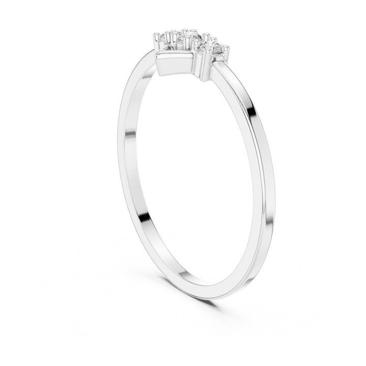 Round Cut Lab Grown Diamond Cluster Ring, 0.07ct Total, Solid Gold