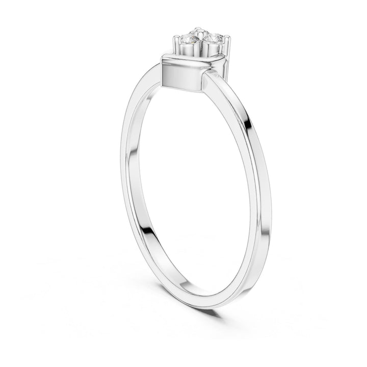Round Cut Lab Grown Diamond Cluster Ring, 0.06ct Total, Solid Gold